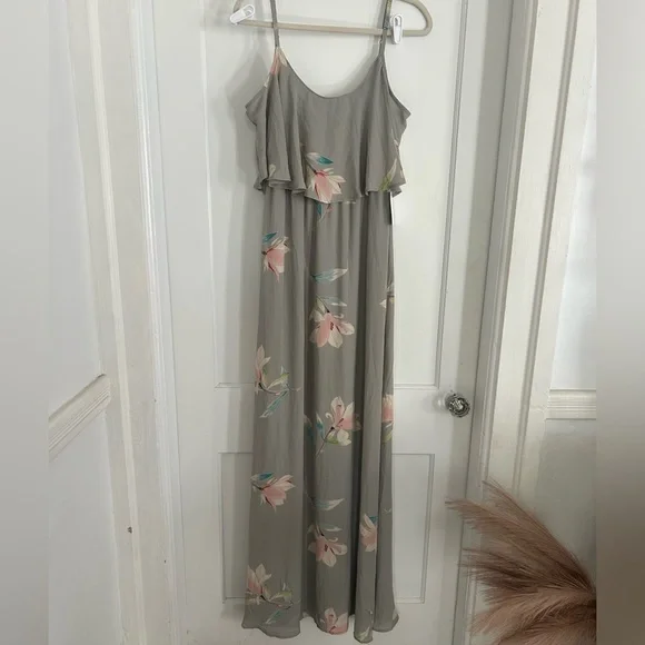 Show Me Your MuMu Gray Floral Maxi Dress - Picture 2 of 7